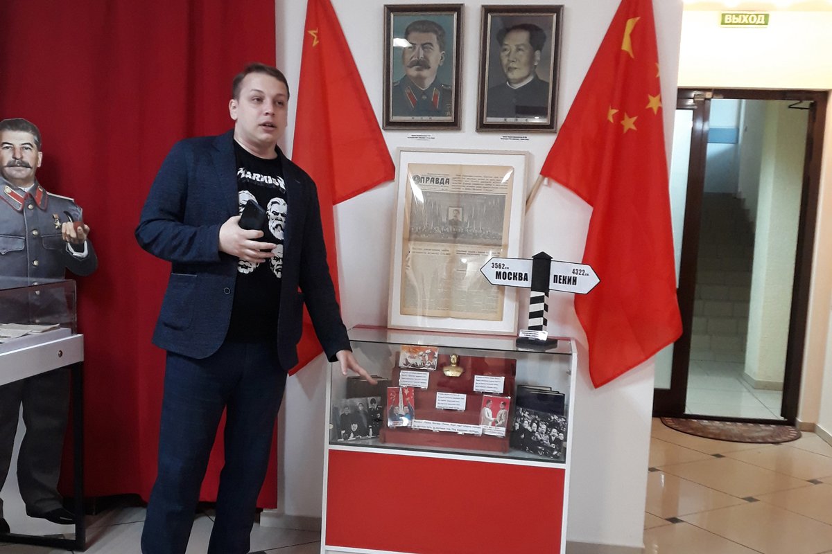 Сергей Матасов на ночи музеев в «Сталин-Центре». Фото: Ирина Шипулина / VK