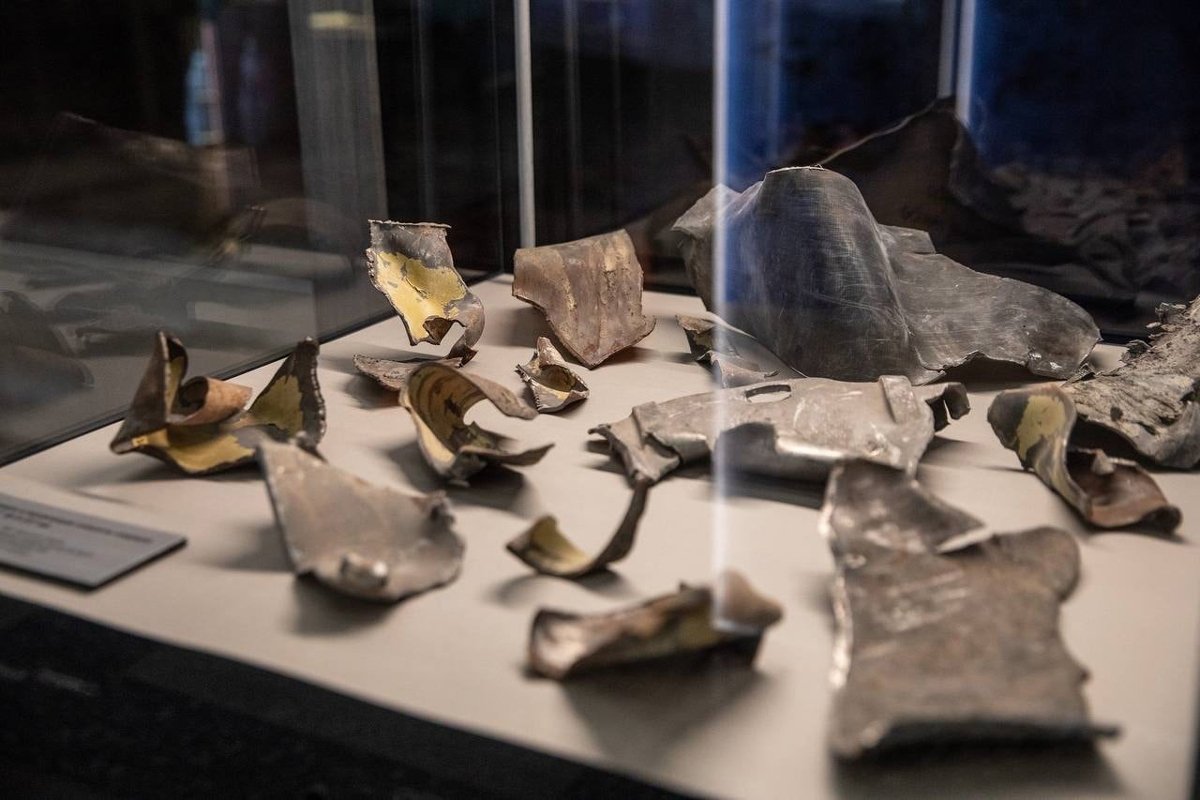 Осколки трофейного оружия в музее Победы, Москва, март 2023 года. Фото:  страница музея в VK