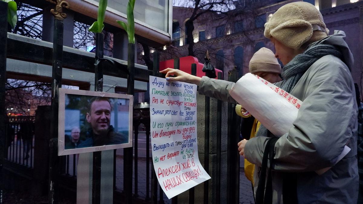 Годовщина гибели Алексея Навального в Ереване. Фото: Андрей Новашов