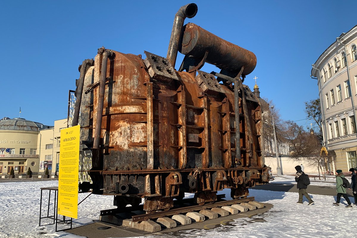 Силовой трансформатор «Орест» на Подоле, февраль 2025 года. Фото: Ольга Мусафирова