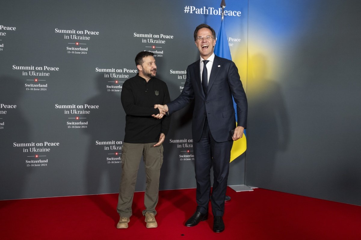 Владимир Зеленский и Марк Рютте на саммите мира в Швейцарии, 15 июня 2024 года. Фото: Alessandro Della Valle / EPA-EFE