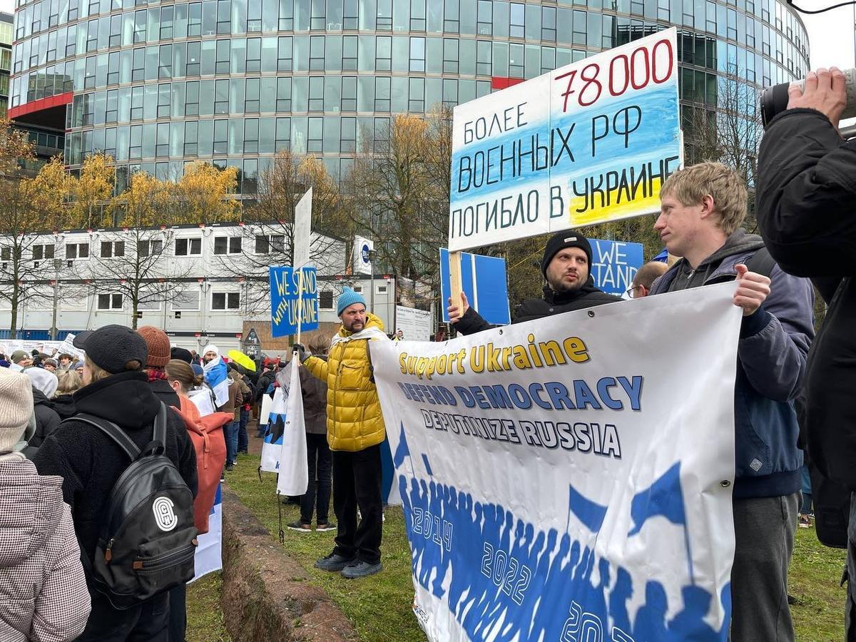 Никитин на антивоенном марше в Берлине. Фото из личного архива героя