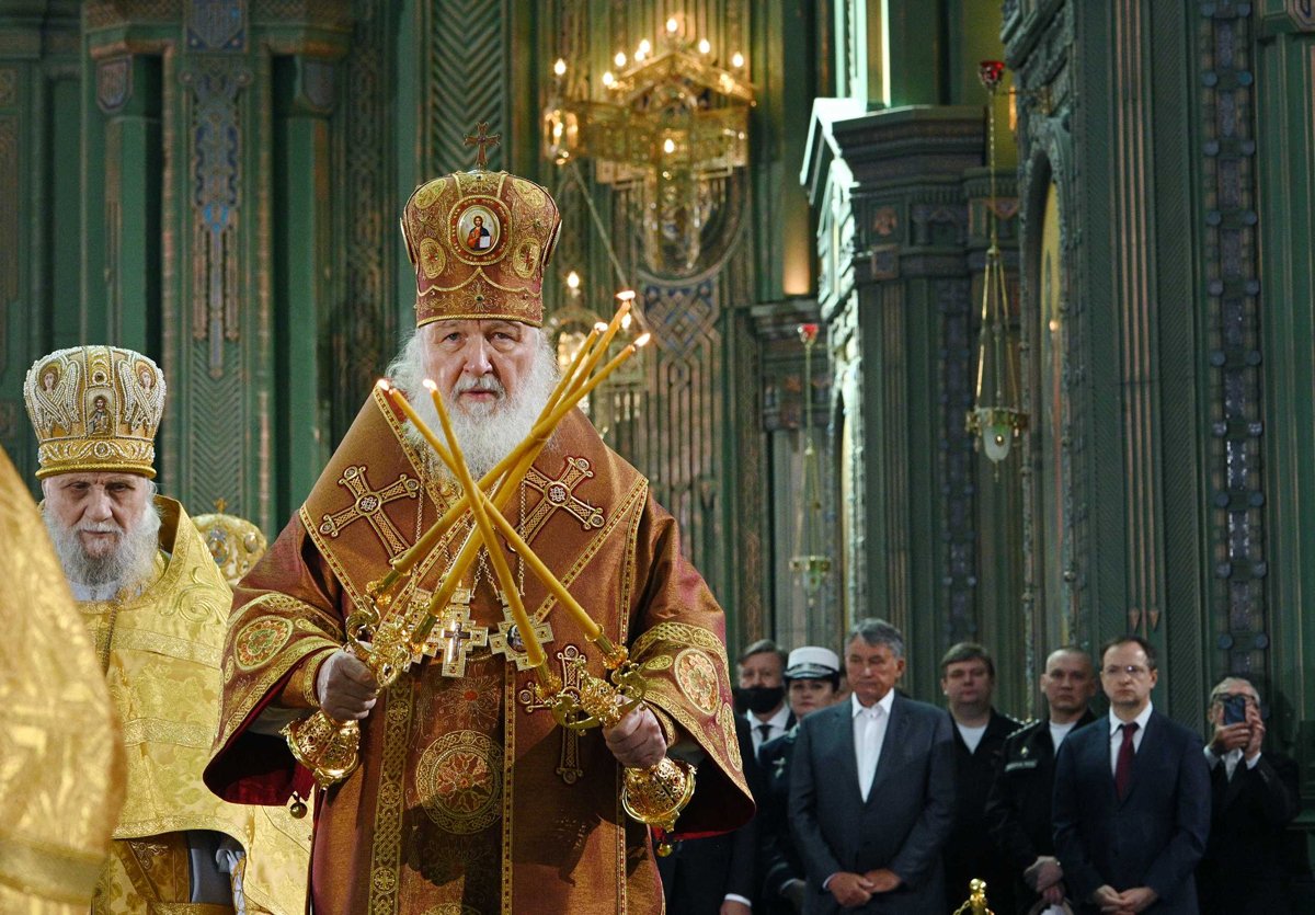 Патриарх Кирилл во время оосвящения главного храма Вооруженных сил РФ. Фото: Олег Варов / patriarchia.ru