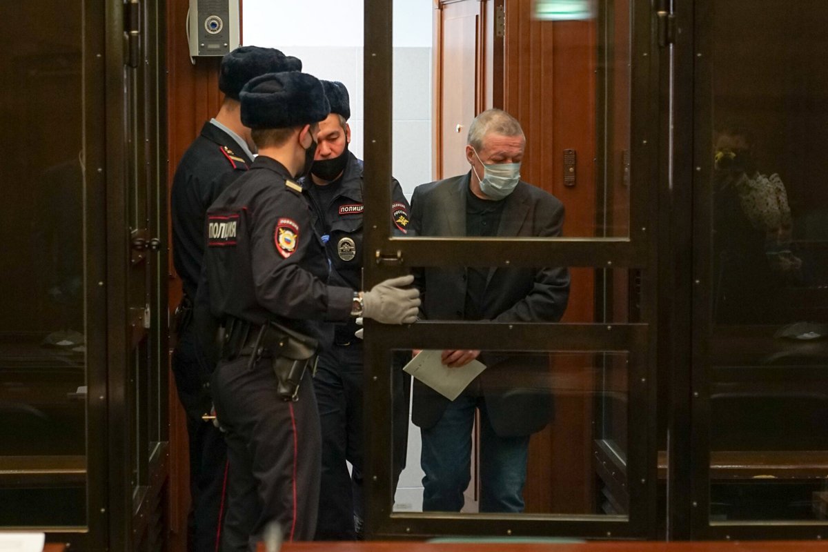 Михаил Ефремов на заседании суда, 20 октября 2020 года. Фото: пресс-служба Мосгорсуда / АГН «Москва»