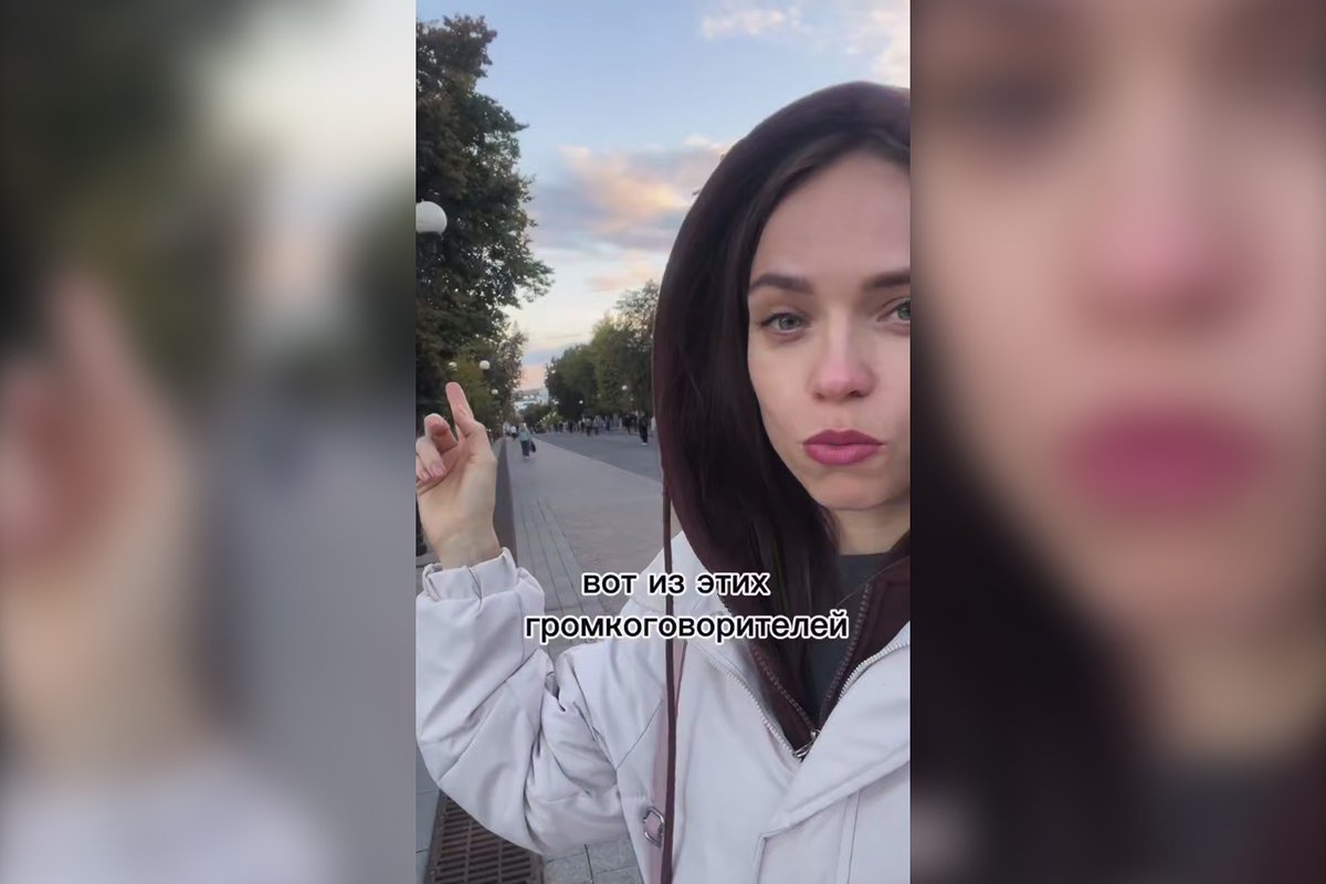 Скриншот из видео, в котором девушка рассказывает о рекламе мессенджера Макс в Пензе