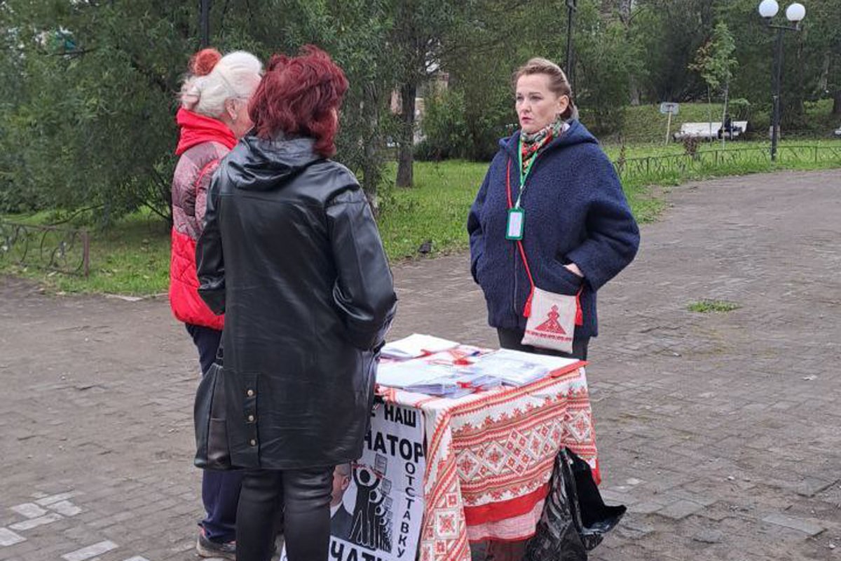 Сбор подписей за отмену выборов и отставку Владимира Солодова. Фото: @Kamc_hatka41 / Telegram